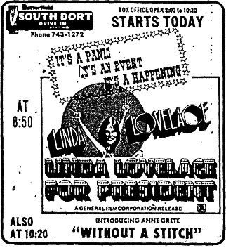 1982 ad South Dort Drive-In Theatre, Flint